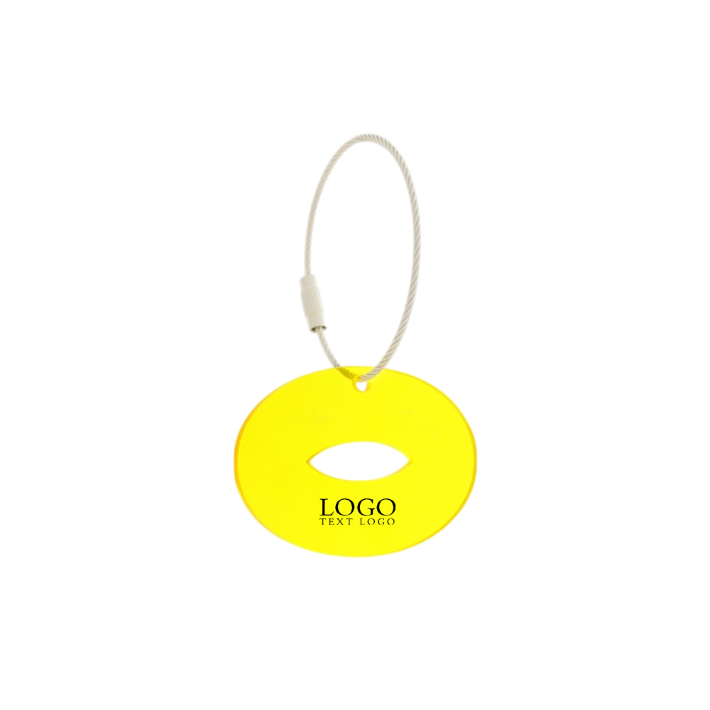 Promotional Custom Oval-shaped Transparent Color Acrylic Keychain With Logo