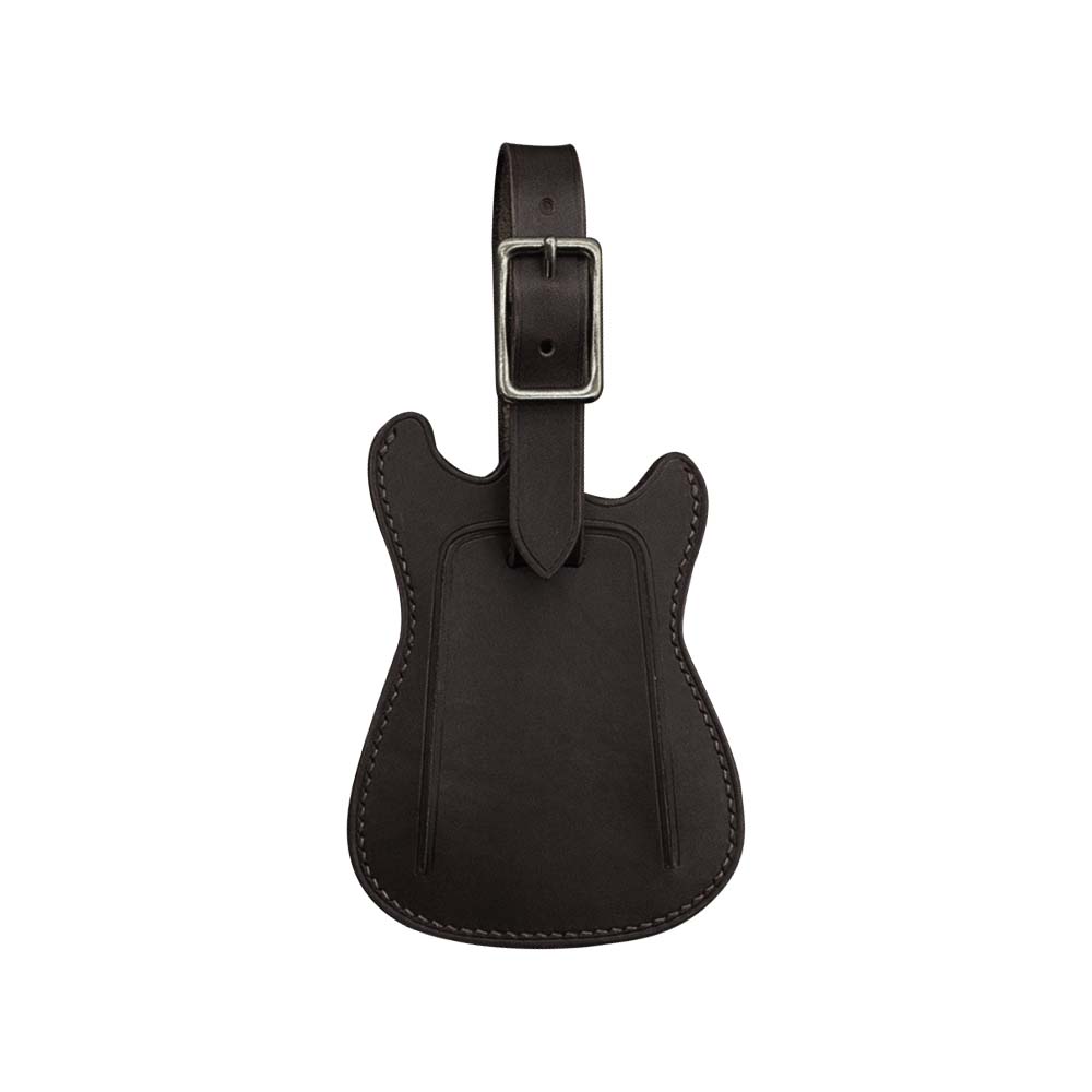 Genuine Leather Guitar Luggage Tags Black Genuine Leather Guitar Luggage Tags Black