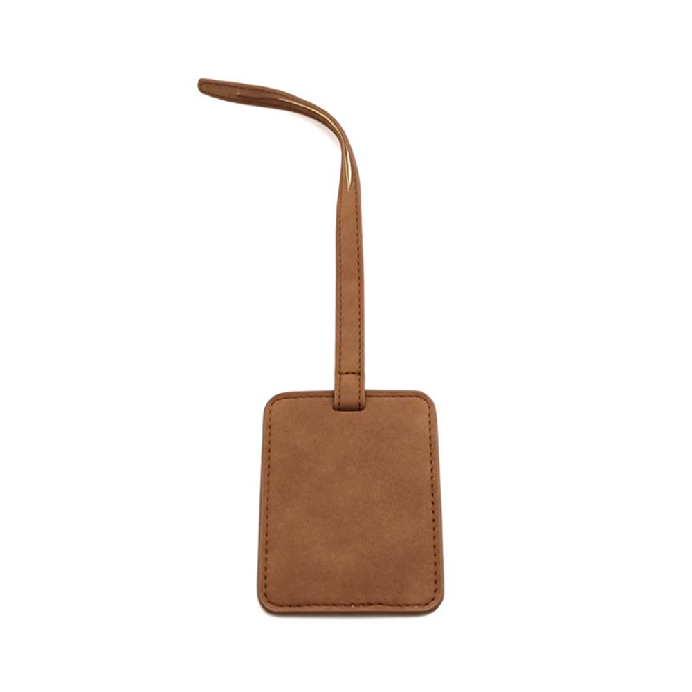 Printable Logo PU Leather Luggage Tags Brown Printable Logo PU Leather Luggage Tags Brown