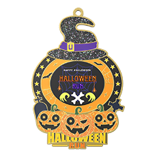 Custom Halloween Run Glitter Medal