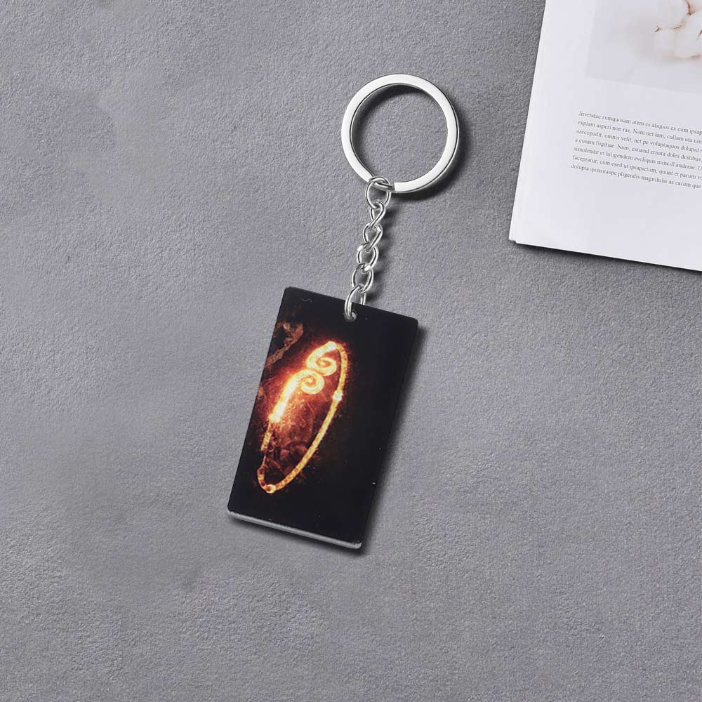 Double-Sided Black Myth Wukong Keychain Pendant Scene