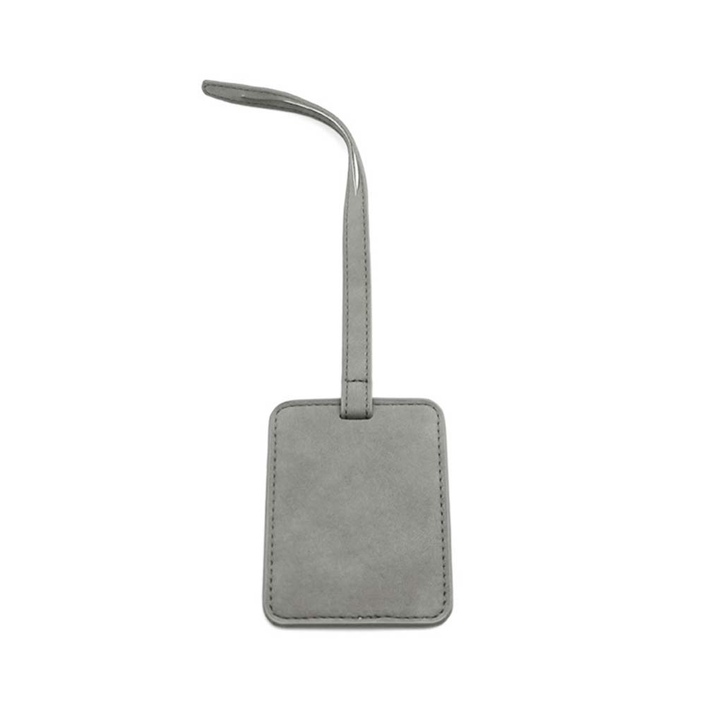 Printable Logo PU Leather Luggage Tags Gray Printable Logo PU Leather Luggage Tags Gray