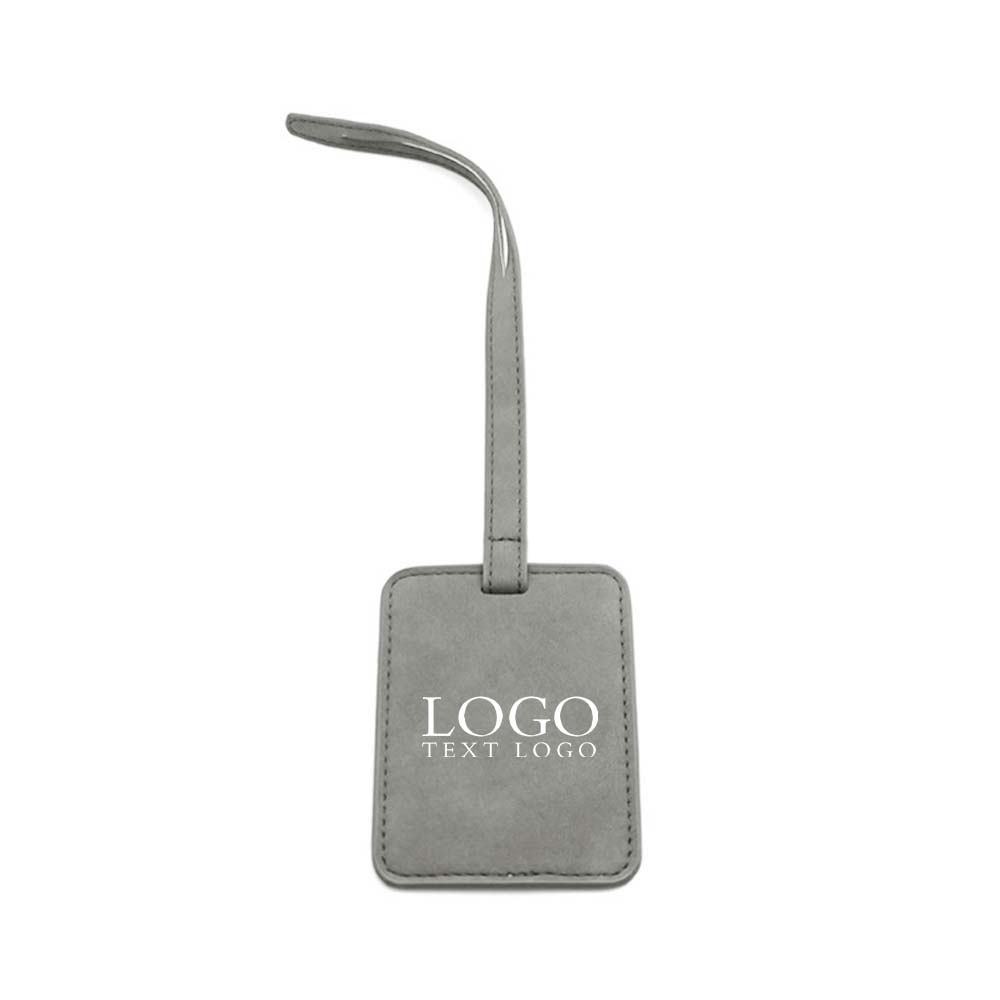 Grijze bedrukbare logo PU leren bagagelabels met logo Grijze bedrukbare logo PU leren bagagelabels met logo