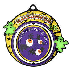 Halloween Custom Spinner Running Medal