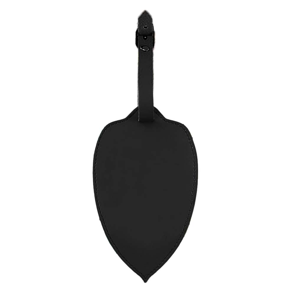 Pingan Leaf PU Leather Waterproof Luggage Tags Black Pingan Leaf PU Leather Waterproof Luggage Tags Black