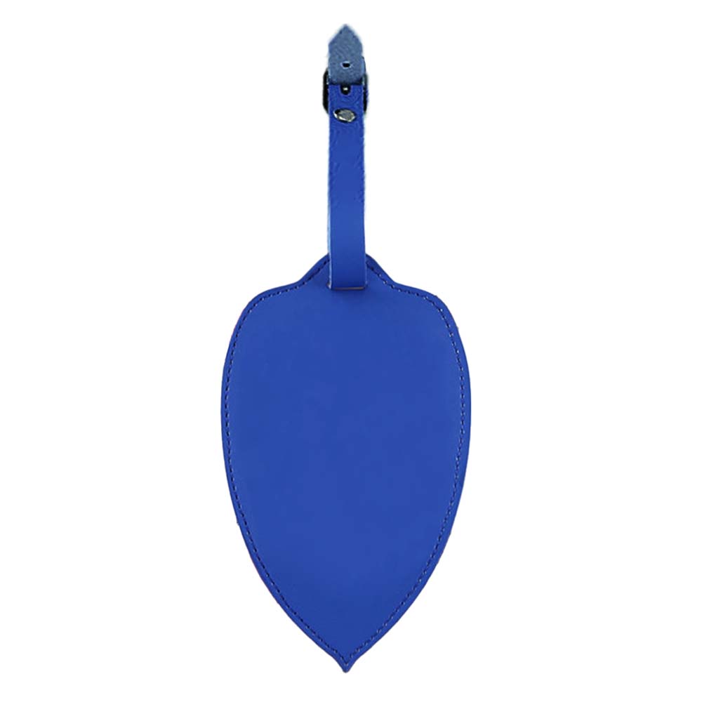 Pingan Leaf PU Leather Waterproof Luggage Tags Blue Pingan Leaf PU Leather Waterproof Luggage Tags Blue