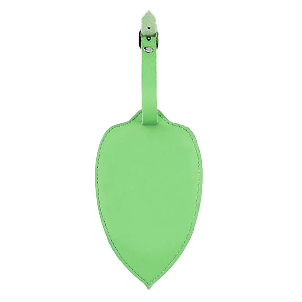 Pingan Leaf PU Leather Waterproof Luggage Tags Green Pingan Leaf PU Leather Waterproof Luggage Tags Green