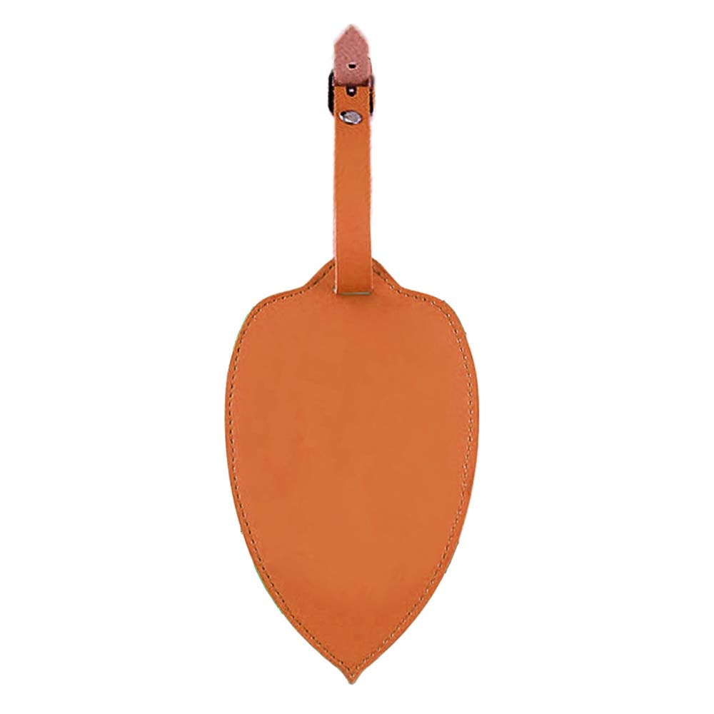 Pingan Leaf PU Leather Waterproof Luggage Tags Orange Pingan Leaf PU Leather Waterproof Luggage Tags Orange