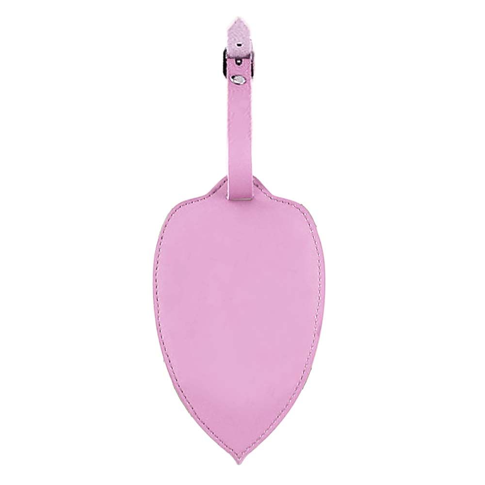 Pingan Leaf PU Leather Waterproof Luggage Tags Pink Pingan Leaf PU Leather Waterproof Luggage Tags Pink
