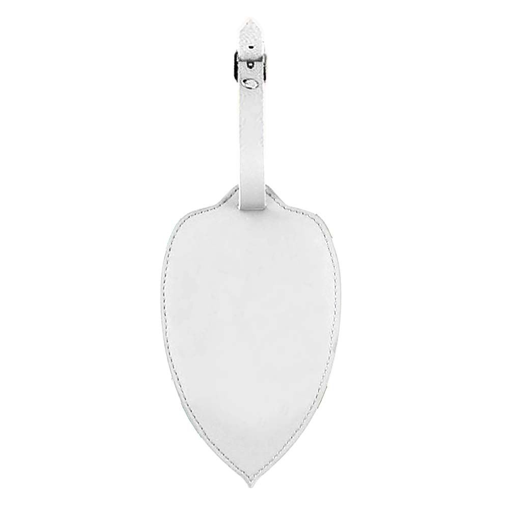 Pingan Leaf PU Leather Waterproof Luggage Tags Silver Pingan Leaf PU Leather Waterproof Luggage Tags Silver