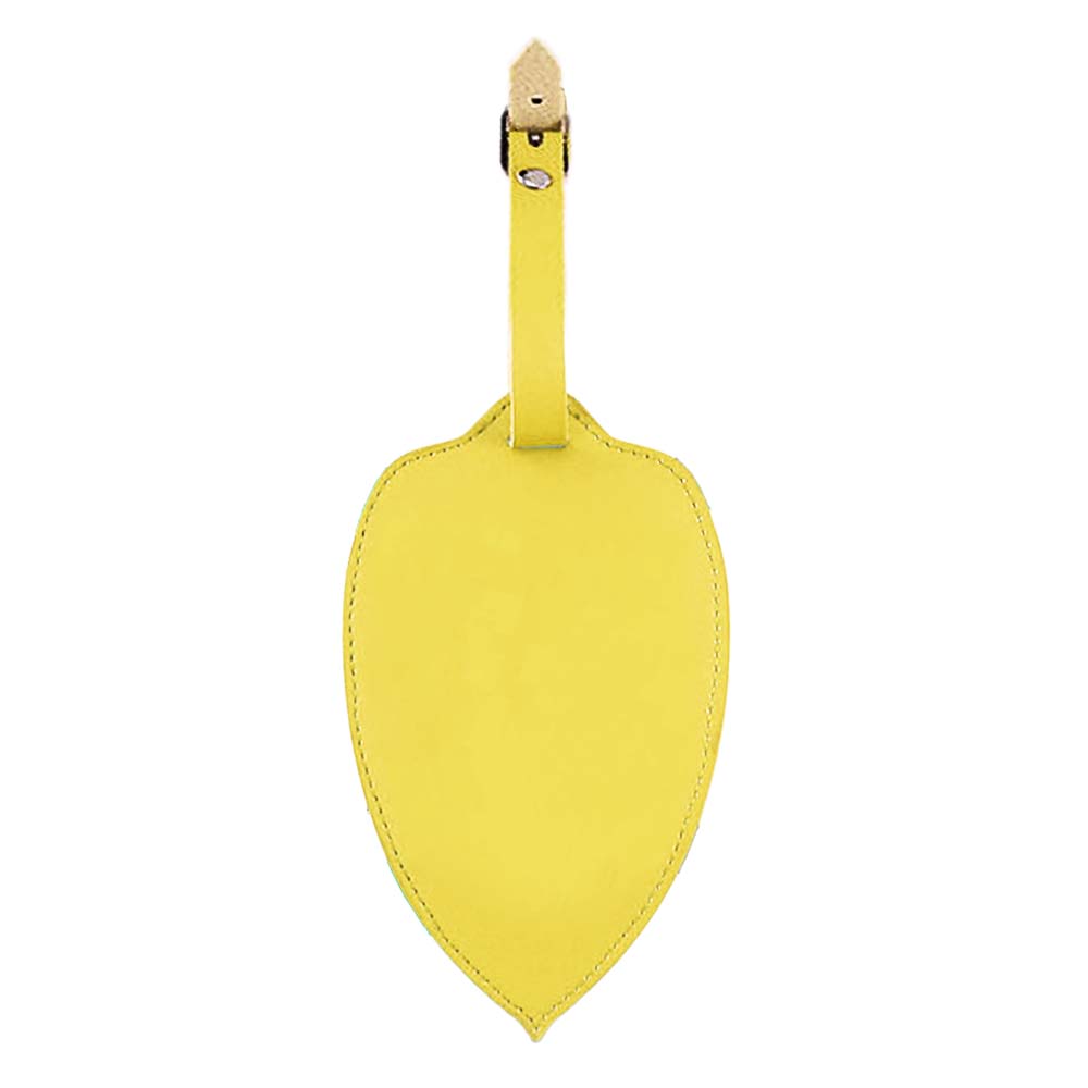 Pingan Leaf PU Leather Waterproof Luggage Tags Yellow Pingan Leaf PU Leather Waterproof Luggage Tags Yellow
