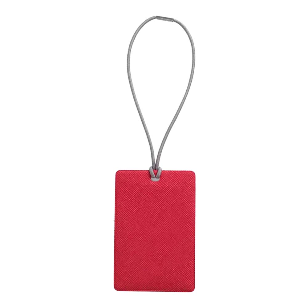 Creative PU Luggage Tag with Elastic Strap red