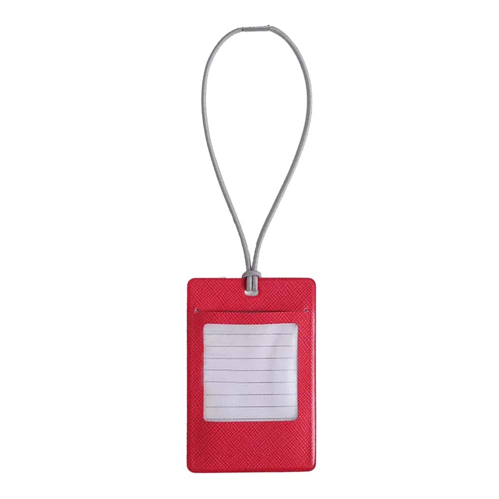 Creative PU Luggage Tag with Elastic Strap Front Creative PU Luggage Tag with Elastic Strap Front