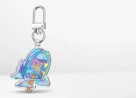 Custom Broken Glasses Acrylic Keychain