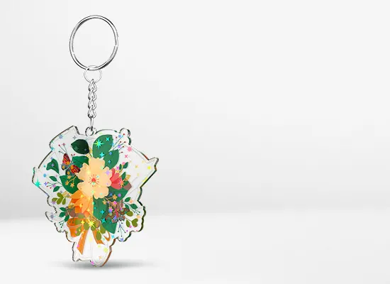 Custom Holographic Star Acrylic Keychain