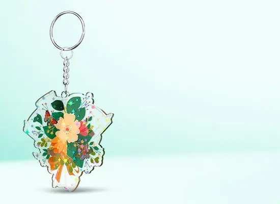 Custom Holographic Star Acrylic Keychain