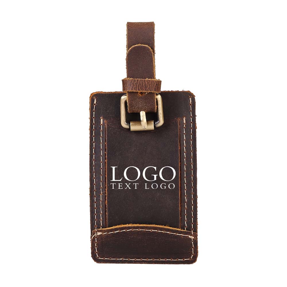 Vintage Premium Echt Lederen Bagagelabel met Logo Vintage Premium Echt Lederen Bagagelabel met Logo