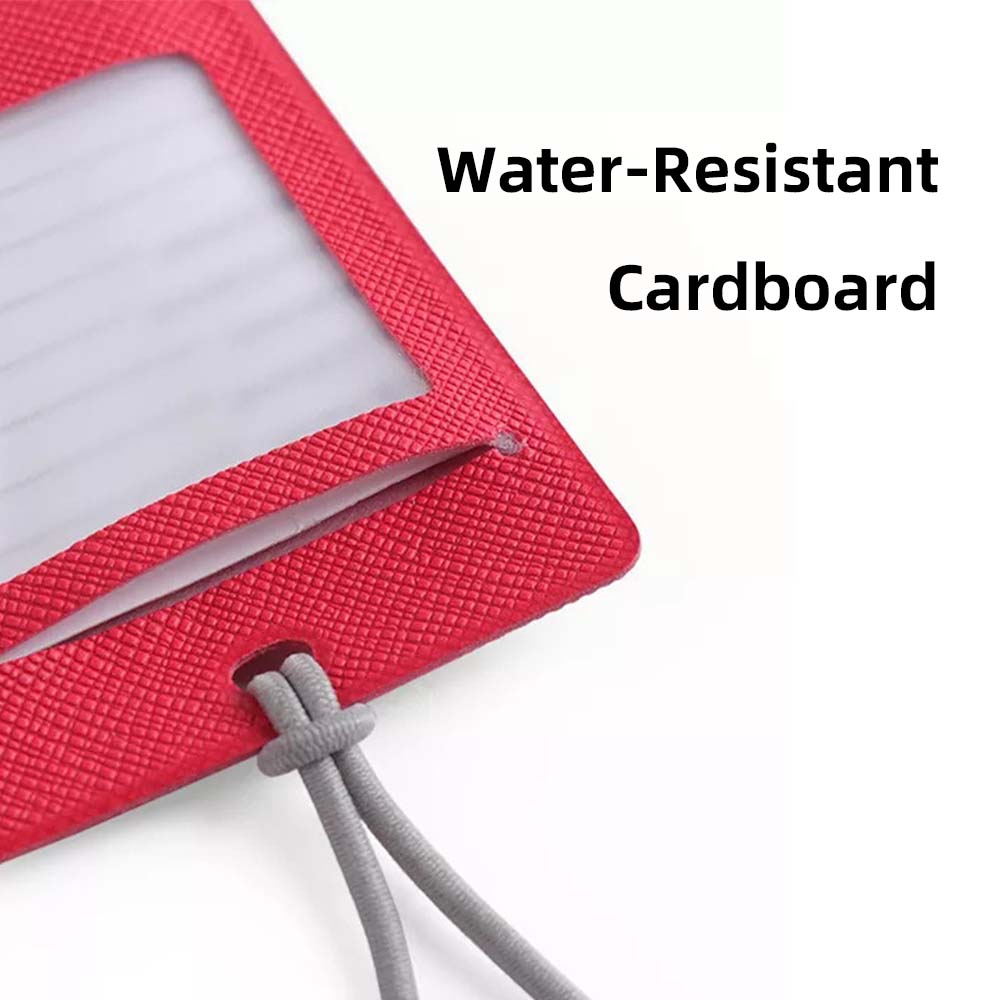 Water Resistant PU Luggage Tag with Elastic Strap Water Resistant PU Luggage Tag with Elastic Strap