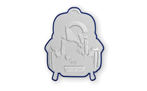 full embroidered white patch full embroidered white patch