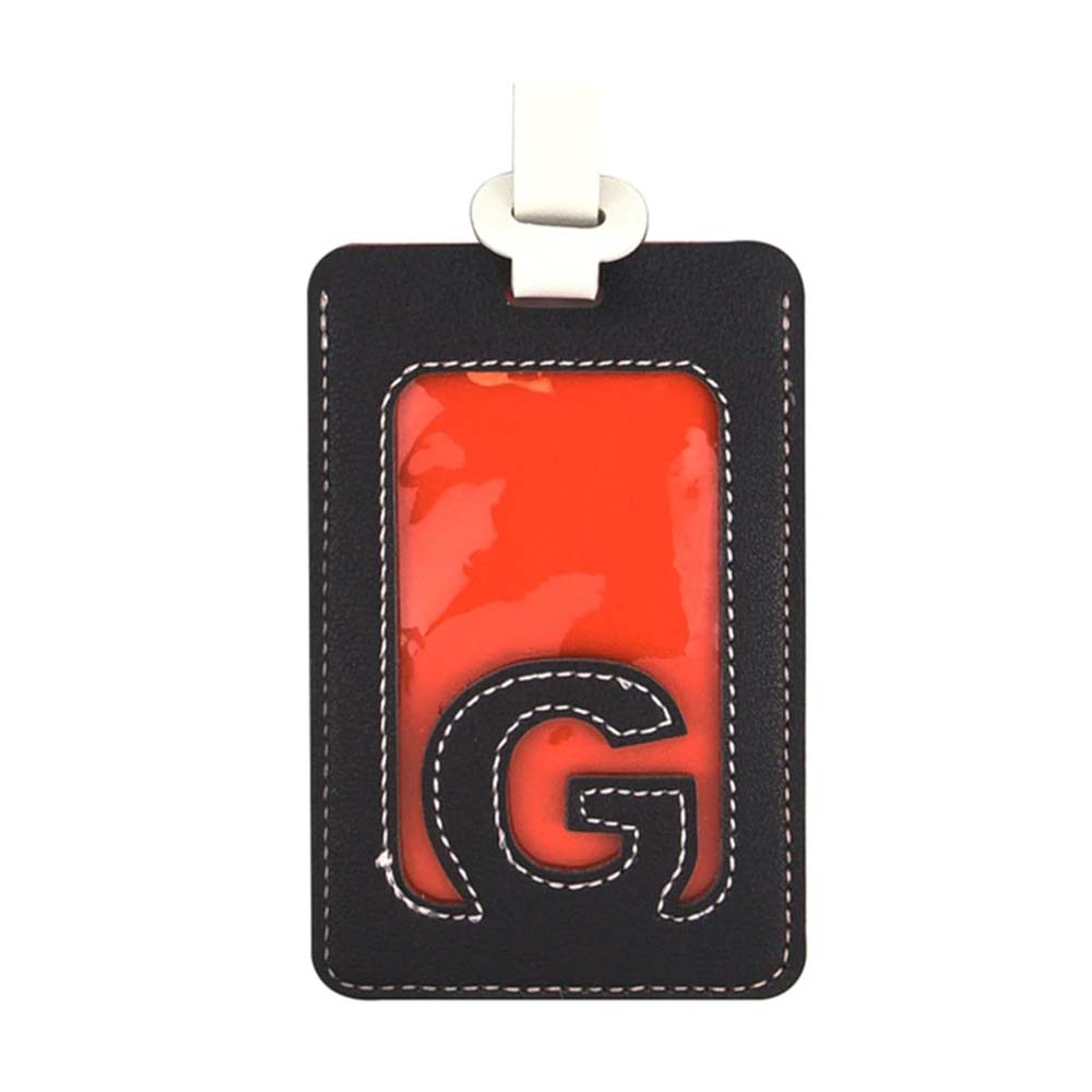 Alphabet Colorblock Leather Luggage Tag G Alphabet Colorblock Leather Luggage Tag G