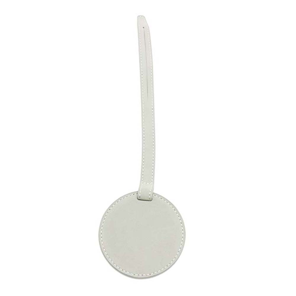 Custom Round PU Leather Luggage Tag gray Custom Round PU Leather Luggage Tag gray