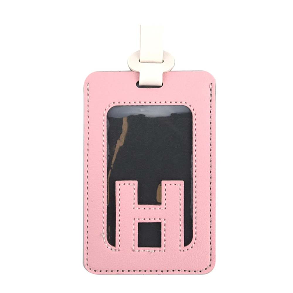 Alphabet Colorblock Leather Luggage Tag H Alphabet Colorblock Leather Luggage Tag H
