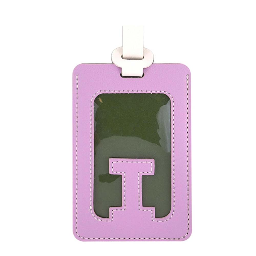 Alphabet Colorblock Leather Luggage Tag I Alphabet Colorblock Leather Luggage Tag I
