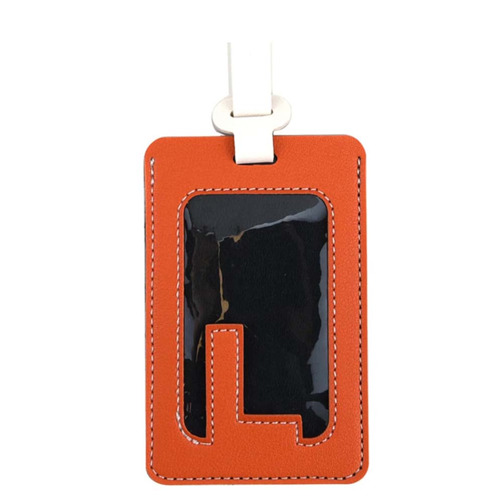 Alphabet Colorblock Leather Luggage Tag L Alphabet Colorblock Leather Luggage Tag L