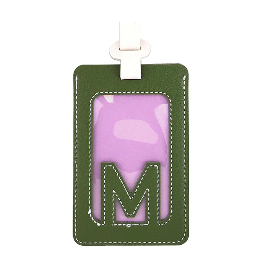 Alphabet Colorblock Leather Luggage Tag M Alphabet Colorblock Leather Luggage Tag M