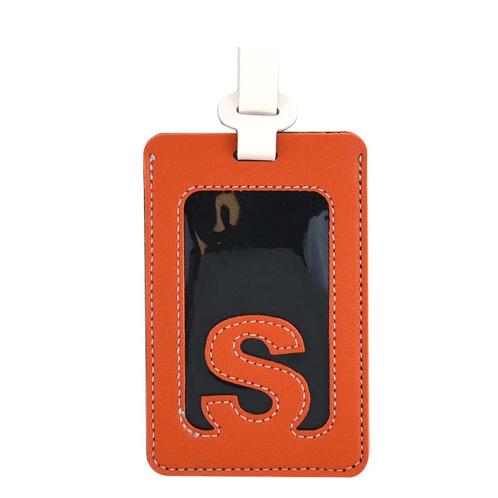 Alphabet Colorblock Leather Luggage Tag S Alphabet Colorblock Leather Luggage Tag S