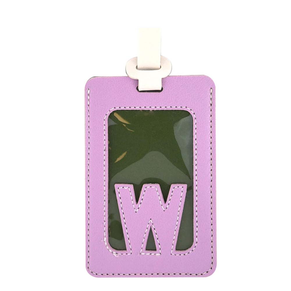 Alphabet Colorblock Leather Luggage Tag W Alphabet Colorblock Leather Luggage Tag W