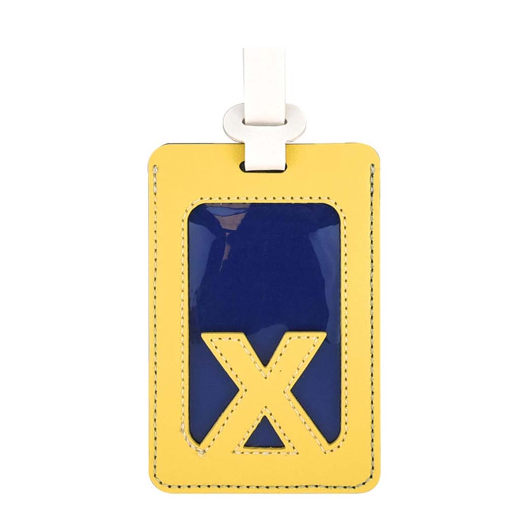 Alphabet Colorblock Leather Luggage Tag X Alphabet Colorblock Leather Luggage Tag X