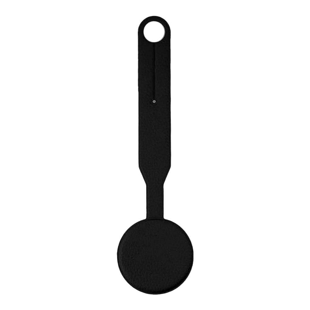 Ronde PU-reistaslabel met riempje, zwart Ronde PU-reistaslabel met riempje, zwart