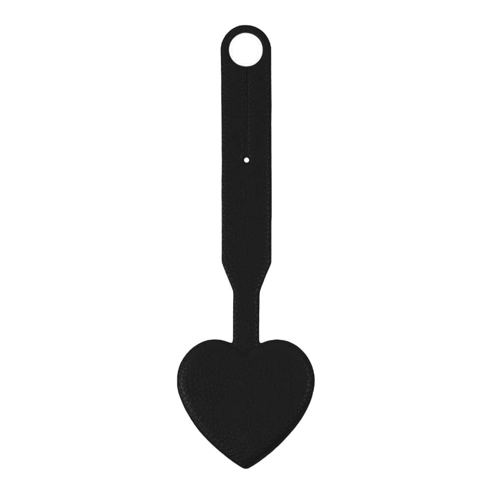 Customizable Heart Shape Travel Tag with Strap black Customizable Heart Shape Travel Tag with Strap black