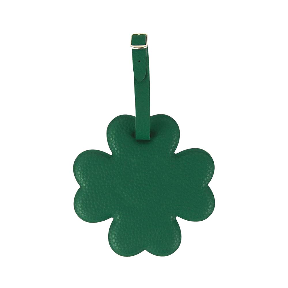 Clover Shaped PU Luggage Tag green Clover Shaped PU Luggage Tag green