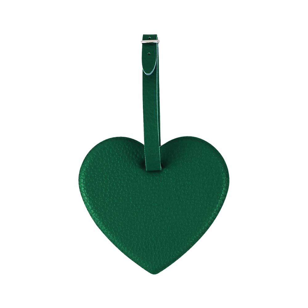 Customizable Heart Shape Travel Tag green Customizable Heart Shape Travel Tag green