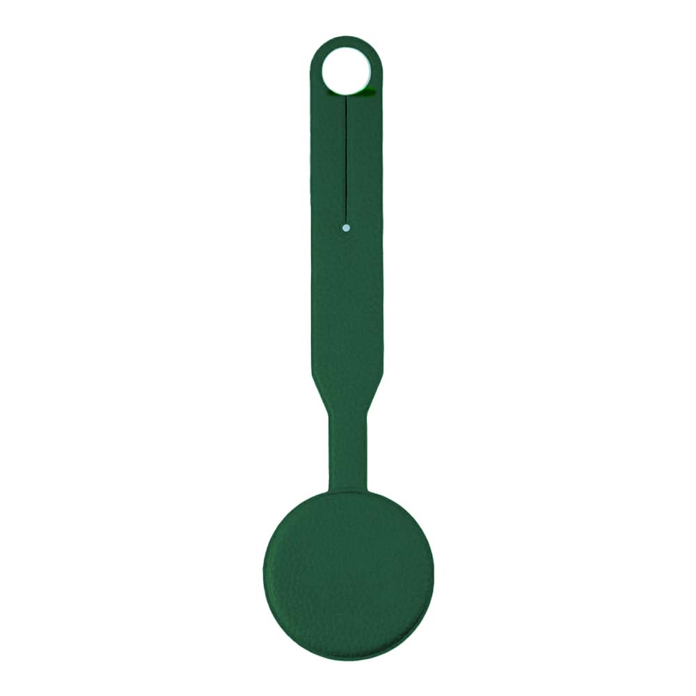 Ronde PU-reistaslabel met riempje, groen Ronde PU-reistaslabel met riempje, groen
