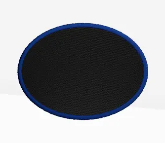 horizontal oval patches