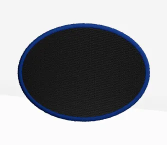 horizontal oval patches