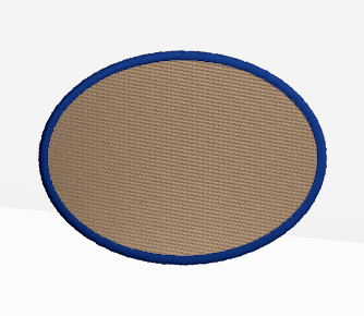 horizontal oval patches