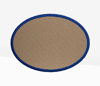 horizontal oval patches