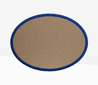 horizontal oval patches