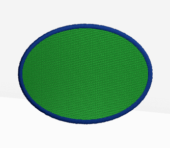 horizontal oval patches