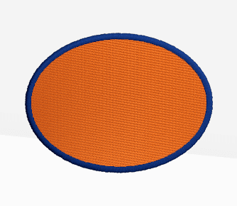 horizontal oval patches