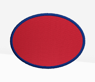 horizontal oval patches