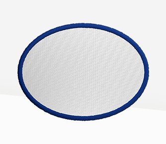 horizontal oval patches