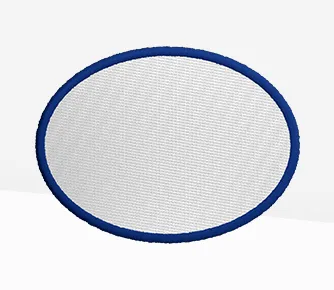 horizontal oval patches