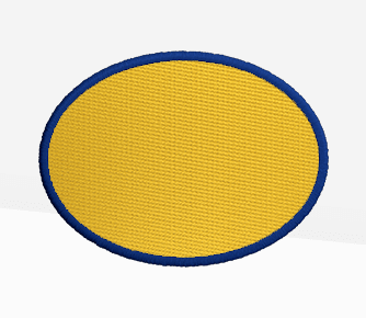 horizontal oval patches