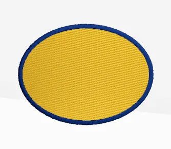 horizontal oval patches