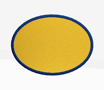 horizontal oval patches